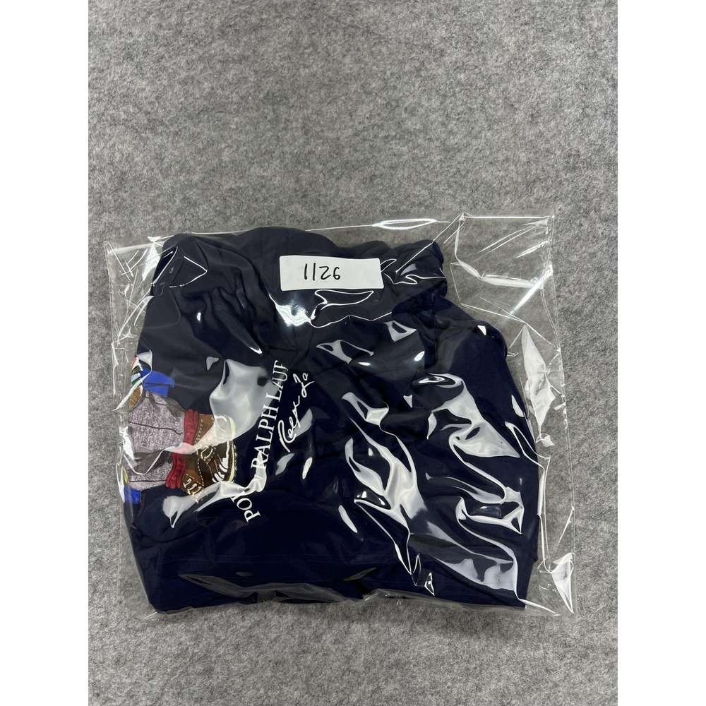 Polo Ralph Lauren Hoodie Shirt Mens XL Navy Blue Polo Bear Long Sleeve Pullover - Picture 7 of 7